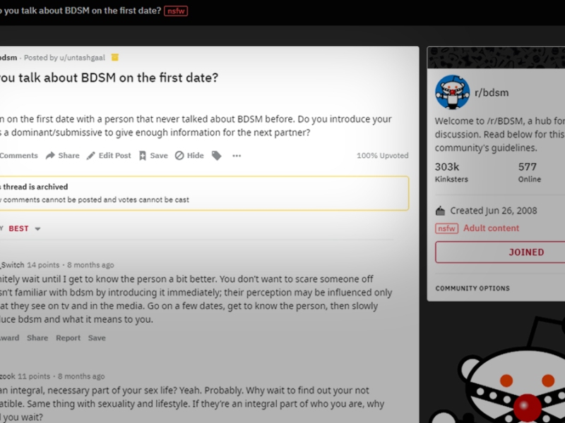 آیا در اولین قرار در مورد BDSM صحبت می‌کنید؟